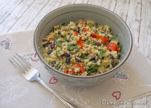 Insalata di quinoa con fagioli neri